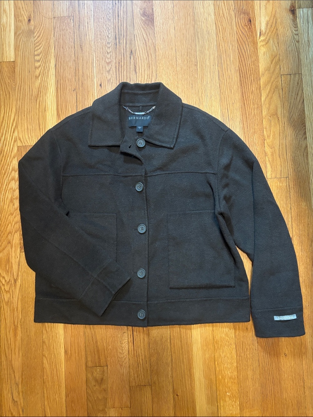 Bernardo Brown Boxy Wool Peacoat - Picture 4 of 8